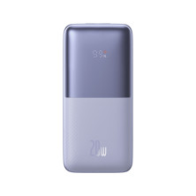 УМБ Baseus Bipow Pro Digital Display 10000mAh 20W 3A з технологією QC3.0+PD3.0 2USB+Type-C + Кабель USB to Type-C Фіолетовий