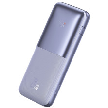 УМБ Baseus Bipow Pro Digital Display 10000mAh 20W 3A з технологією QC3.0+PD3.0 2USB+Type-C + Кабель USB to Type-C Фіолетовий