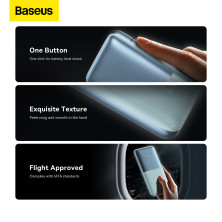 УМБ Baseus Bipow Pro Digital Display 10000mAh 20W 3A з технологією QC3.0+PD3.0 2USB+Type-C + Кабель USB to Type-C Блакитний