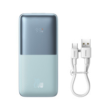 УМБ Baseus Bipow Pro Digital Display 10000mAh 20W 3A з технологією QC3.0+PD3.0 2USB+Type-C + Кабель USB to Type-C Блакитний