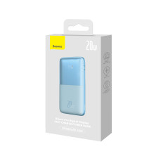 УМБ Baseus Bipow Pro Digital Display 10000mAh 20W 3A з технологією QC3.0+PD3.0 2USB+Type-C + Кабель USB to Type-C Блакитний