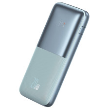 УМБ Baseus Bipow Pro Digital Display 10000mAh 20W 3A з технологією QC3.0+PD3.0 2USB+Type-C + Кабель USB to Type-C Блакитний