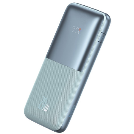 УМБ Baseus Bipow Pro Digital Display 10000mAh 20W 3A з технологією QC3.0+PD3.0 2USB+Type-C + Кабель USB to Type-C Блакитний