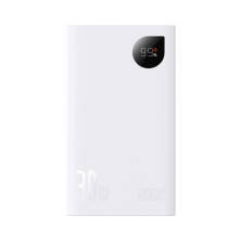 УМБ Baseus Adaman2 Digital Display 20000mAh 30W 5A з технологією QC3.0+PD3.0 VOOC 2USB+Type-C + Кабель USB to Type-C Білий
