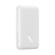 УМБ Baseus Magnetic Wireless 2in1 6000mAh 20W 2.4A QC3.0+PD3.0 з Бездротовою зарядкою Qi 15W Білий