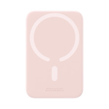 УМБ Baseus Magnetic Wireless 2in1 6000mAh 20W 2.4A QC3.0+PD3.0 з Бездротовою зарядкою Qi 15W Рожевий