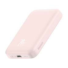 УМБ Baseus Magnetic Wireless 2in1 6000mAh 20W 2.4A QC3.0+PD3.0 з Бездротовою зарядкою Qi 15W Рожевий