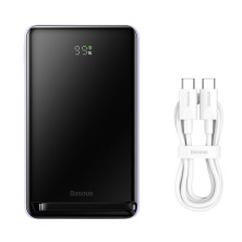 УМБ Baseus Magnetic Bracket 3in1 10000mAh 20W 3A QC3.0+PD3.0 з Бездротовою зарядкою Qi 15W Фіолетовий