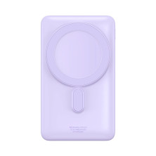 УМБ Baseus Magnetic Bracket 3in1 10000mAh 20W 3A QC3.0+PD3.0 з Бездротовою зарядкою Qi 15W Фіолетовий