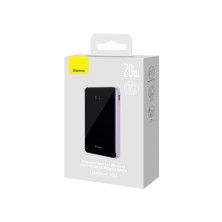 УМБ Baseus Magnetic Bracket 3in1 10000mAh 20W 3A QC3.0+PD3.0 з Бездротовою зарядкою Qi 15W Фіолетовий