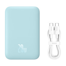 УМБ Baseus Magnetic Wireless 2in1 6000mAh 20W 2.4A QC3.0+PD3.0 з Бездротовою зарядкою Qi 15W Блакитний