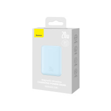 УМБ Baseus Magnetic Wireless 2in1 6000mAh 20W 2.4A QC3.0+PD3.0 з Бездротовою зарядкою Qi 15W Блакитний