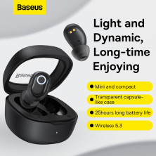 Беспроводные Bluetooth наушники Baseus Bowie WM02 True Wireless TWS Earphones Черный