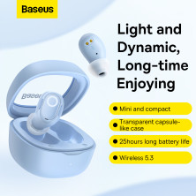 Беспроводные Bluetooth наушники Baseus Bowie WM02 True Wireless TWS Earphones Голубой