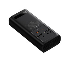 Автомобильный инвертор Baseus IGBT Power Inverter 300W (220V CN/EU) 2Розетки+USB+Type-C 5A с технологией QC3.0+PD3.0 Черный