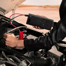 Автомобильный инвертор Baseus IGBT Power Inverter 300W (220V CN/EU) 2Розетки+USB+Type-C 5A с технологией QC3.0+PD3.0 Черный