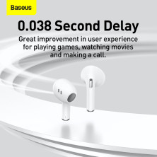 Бездротові Bluetooth навушники Baseus Bowie E8 True Wireless TWS Earphones Білий