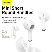 Бездротові Bluetooth навушники Baseus Bowie E8 True Wireless TWS Earphones Білий