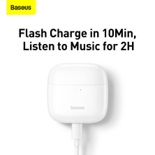Бездротові Bluetooth навушники Baseus Bowie E8 True Wireless TWS Earphones Білий