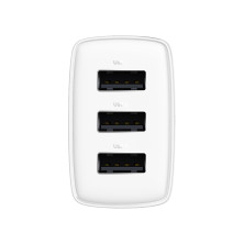Сетевое зарядное устройство Baseus Compact Charger 3USB 3.4A 17W Белый