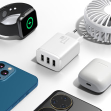 Сетевое зарядное устройство Baseus Compact Charger 3USB 3.4A 17W Белый