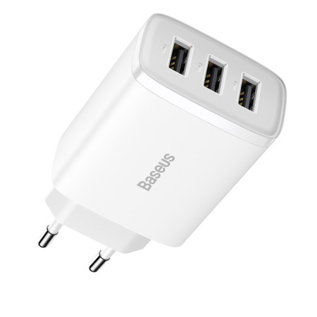 Сетевое зарядное устройство Baseus Compact Charger 3USB 3.4A 17W Белый