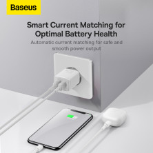 Сетевое зарядное устройство Baseus Compact Charger 2USB 2.1A 10.5W Белый
