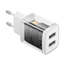 Сетевое зарядное устройство Baseus Compact Charger 2USB 2.1A 10.5W Белый