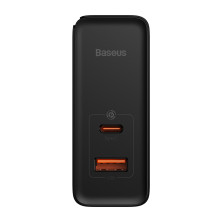 Сетевое зарядное устройство Baseus GaN5 Pro Fast Charger QC4.0+PD3.0 100W USB+Type-C 5A + кабель Baseus Type-C to Type-C 100W 20V/5A 1м Черный