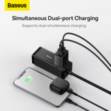 Сетевое зарядное устройство Baseus Compact Charger 2USB 2.1A 10.5W Черный