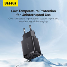 Сетевое зарядное устройство Baseus Compact Charger 2USB 2.1A 10.5W Черный