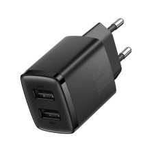 Сетевое зарядное устройство Baseus Compact Charger 2USB 2.1A 10.5W Черный