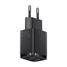 Сетевое зарядное устройство Baseus Compact Charger 2USB 2.1A 10.5W Черный