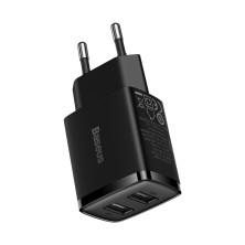 Сетевое зарядное устройство Baseus Compact Charger 2USB 2.1A 10.5W Черный