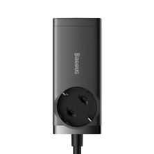 Сетевое зарядное устройство Baseus GaN3 Pro PowerStrip Fast Charger QC4.0+PD3.0 65W AC+2USB+2Type-C 3A + кабель Baseus Type-C to Type-C 100W 20V/5A 1м Черный