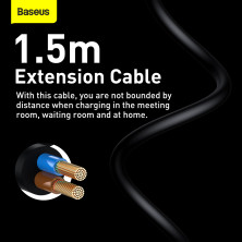 Мережевий зарядний пристрій Baseus GaN3 Pro Desktop Fast Charger QC4.0+PD3.0 100W 2USB+2Type-C 5A + кабель Baseus Type-C to Type-C 100W 20V/5A 1м Чорний