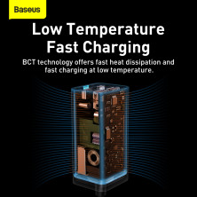 Мережевий зарядний пристрій Baseus GaN3 Pro Desktop Fast Charger QC4.0+PD3.0 100W 2USB+2Type-C 5A + кабель Baseus Type-C to Type-C 100W 20V/5A 1м Чорний
