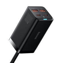 Мережевий зарядний пристрій Baseus GaN3 Pro Desktop Fast Charger QC4.0+PD3.0 100W 2USB+2Type-C 5A + кабель Baseus Type-C to Type-C 100W 20V/5A 1м Чорний