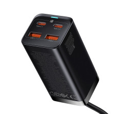 Мережевий зарядний пристрій Baseus GaN3 Pro Desktop Fast Charger QC4.0+PD3.0 100W 2USB+2Type-C 5A + кабель Baseus Type-C to Type-C 100W 20V/5A 1м Чорний