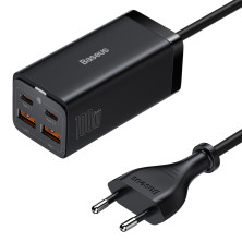 Мережевий зарядний пристрій Baseus GaN3 Pro Desktop Fast Charger QC4.0+PD3.0 100W 2USB+2Type-C 5A + кабель Baseus Type-C to Type-C 100W 20V/5A 1м Чорний