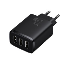 Сетевое зарядное устройство Baseus Compact Charger 3USB 3.4A 17W Черный