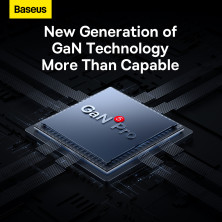 Сетевое зарядное устройство Baseus GaN5 Pro Fast Charger QC4.0+PD3.0 65W USB+2Type-C 3A + кабель Baseus Type-C to Type-C 100W 20V/5A 1м Черный