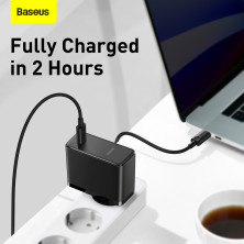 Сетевое зарядное устройство Baseus GaN2 Fast Charger QC5.0+PD3.0 100W Type-C 5A + кабель Baseus Type-C to Type-C 100W 20V/5A 1.5м Черный