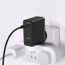 Сетевое зарядное устройство Baseus GaN2 Fast Charger QC5.0+PD3.0 100W Type-C 5A + кабель Baseus Type-C to Type-C 100W 20V/5A 1.5м Черный