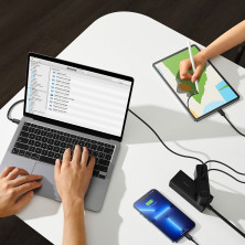 Сетевое зарядное устройство Baseus GaN5 Pro Fast Charger QC4.0+PD3.1 140W USB+2Type-C 5A + кабель Baseus Type-C to Type-C 240W 48V/5A 1м Черный