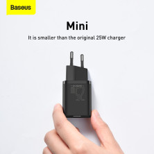 Сетевое зарядное устройство Baseus Super Si Quick Charger 1C QC3.0+PD3.0 25W Type-C 3A Черный