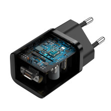 Сетевое зарядное устройство Baseus Super Si Quick Charger 1C QC3.0+PD3.0 25W Type-C 3A Черный