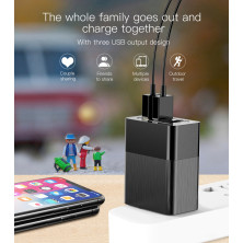 Мережевий зарядний пристрій Baseus Duke Universal Travel Adapter 3USB 3.4A Універсальний Чорний