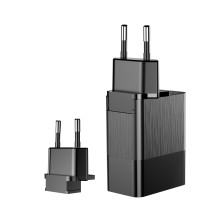 Мережевий зарядний пристрій Baseus Duke Universal Travel Adapter 3USB 3.4A Універсальний Чорний