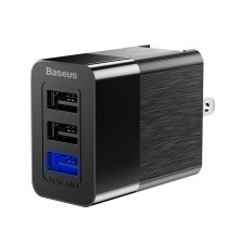 Мережевий зарядний пристрій Baseus Duke Universal Travel Adapter 3USB 3.4A Універсальний Чорний